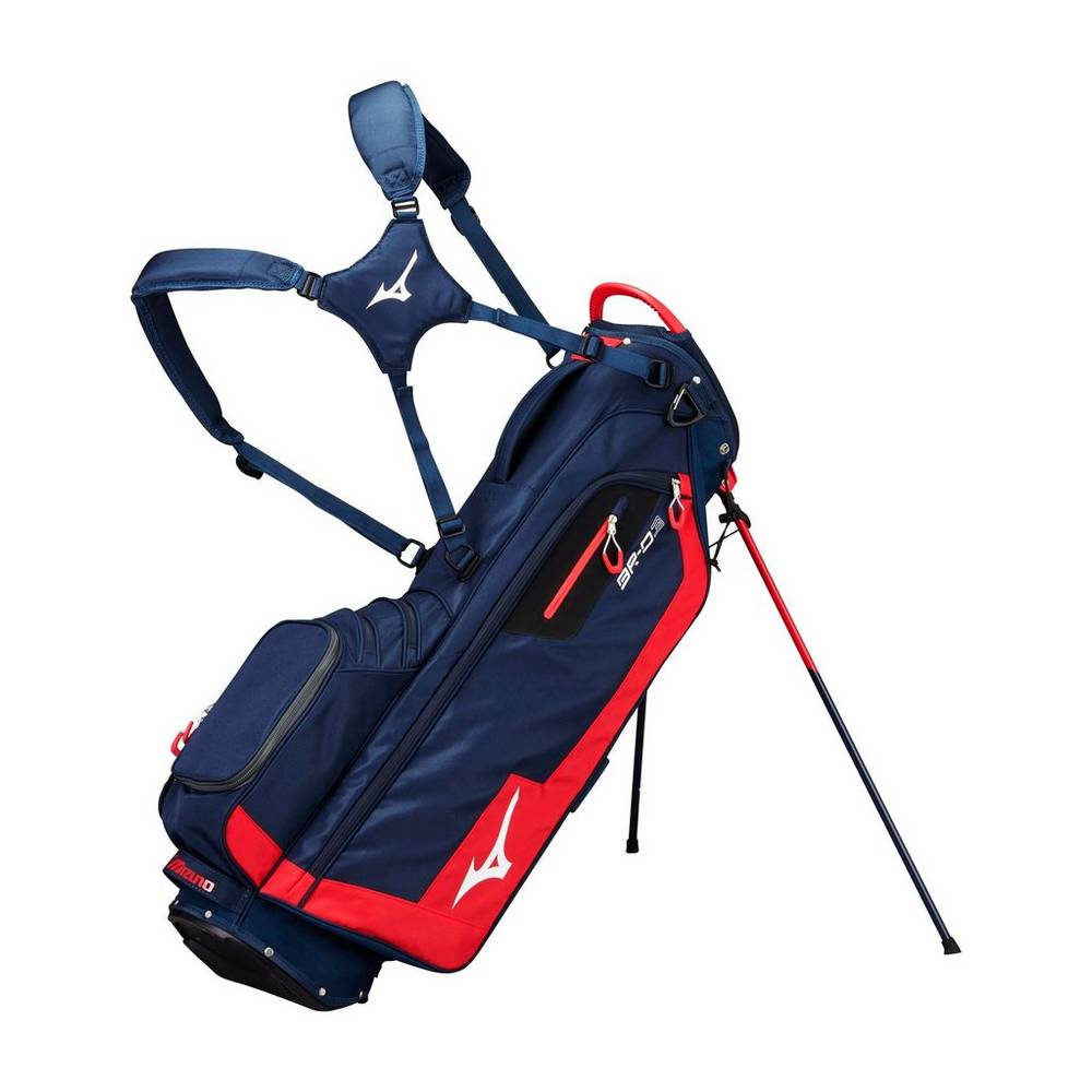 Mochila Mizuno BR-D3 Stand - Homem - Azul Marinho/Vermelhas - XGYUF4570